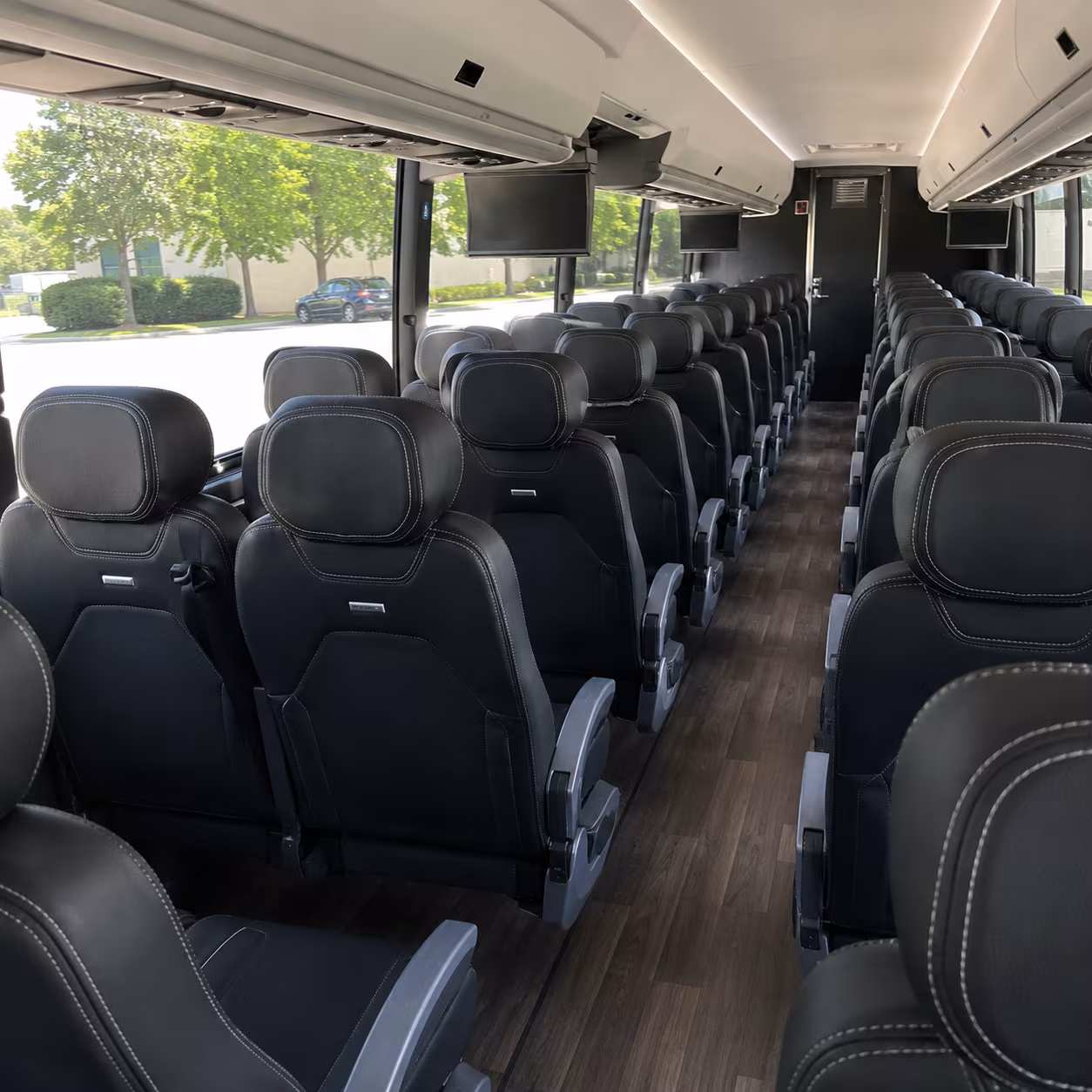 charter buses for corporate events and conferences at the riverside convention center