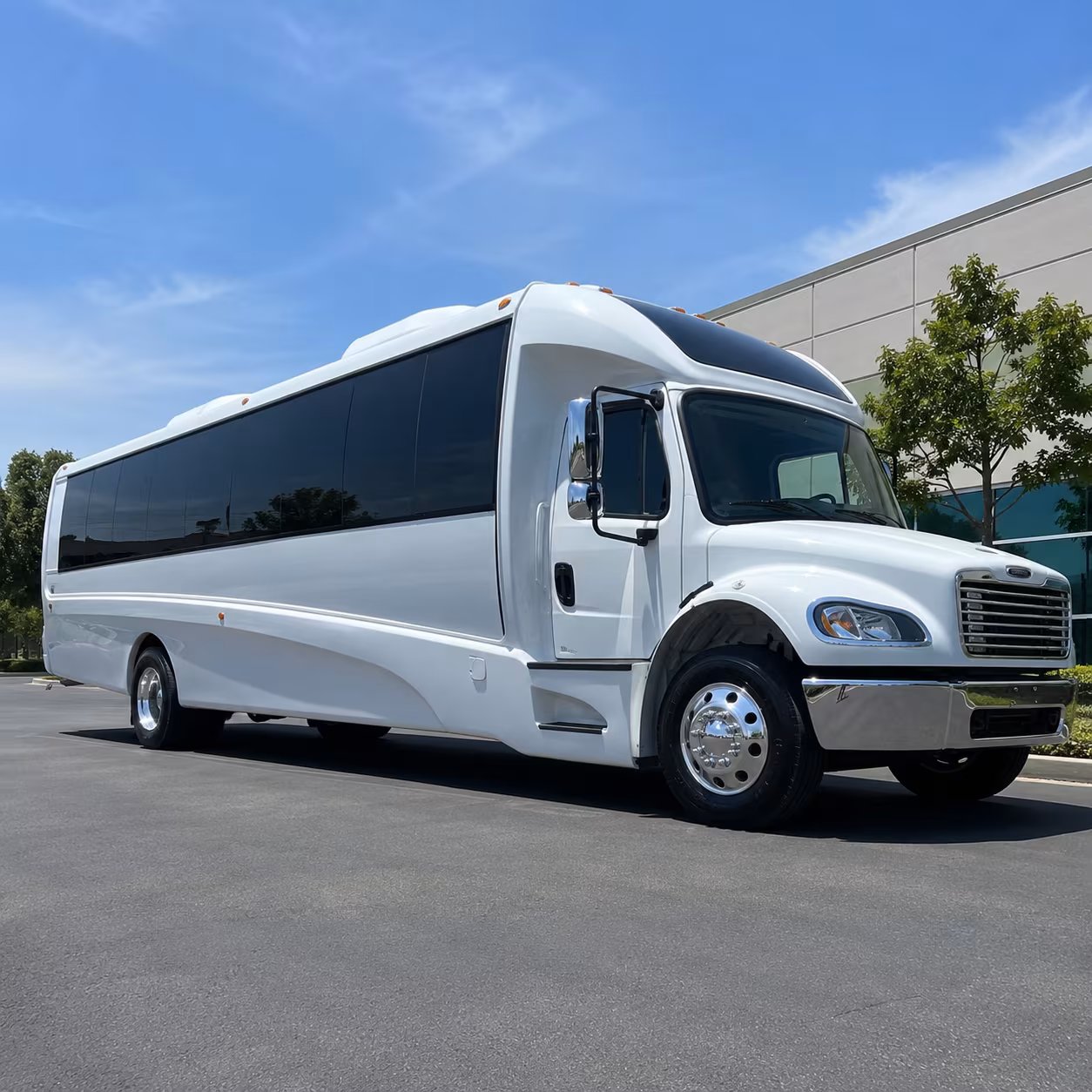 corporate airport transfer buses at frederick douglass greater rochester international airport
