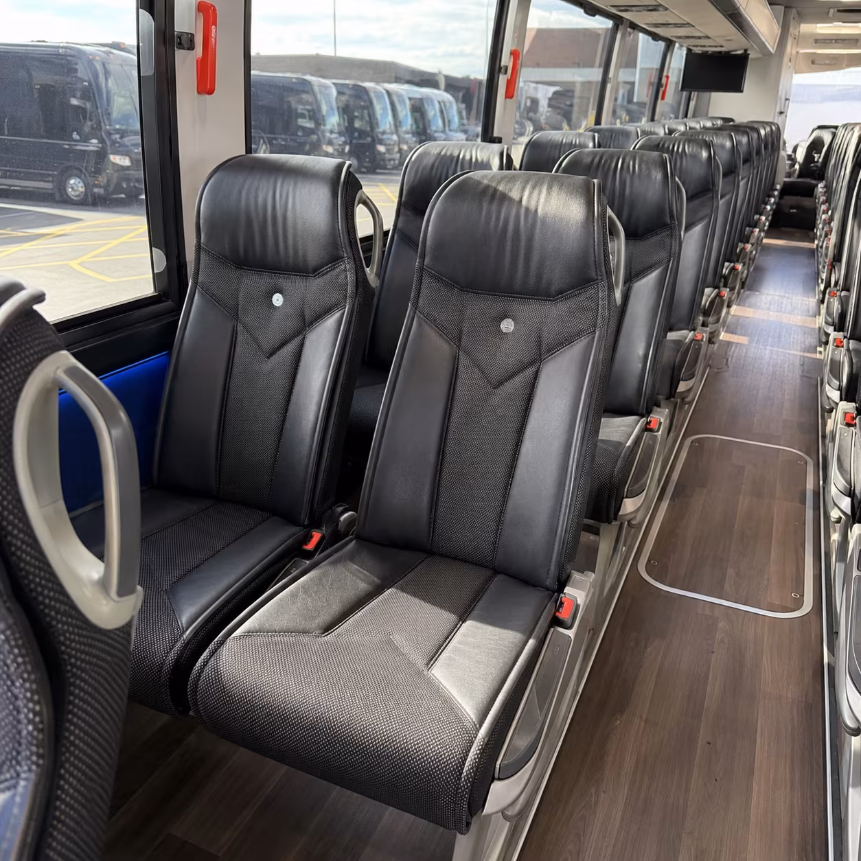 rochester 40 passenger charter bus interior