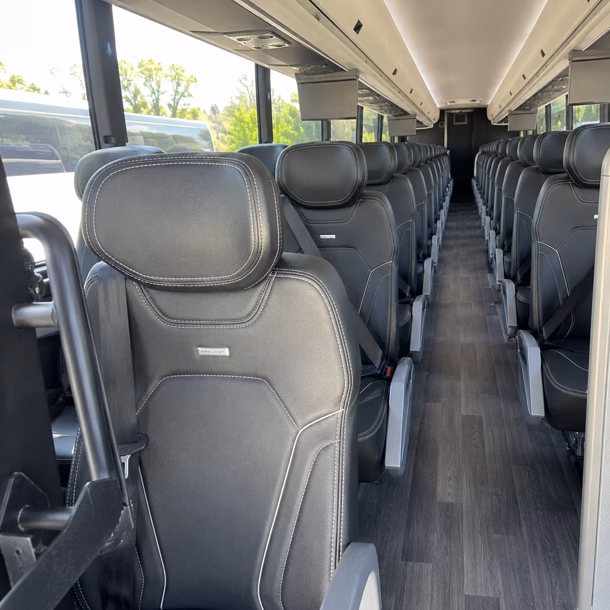rochester 47 passenger charter bus interior