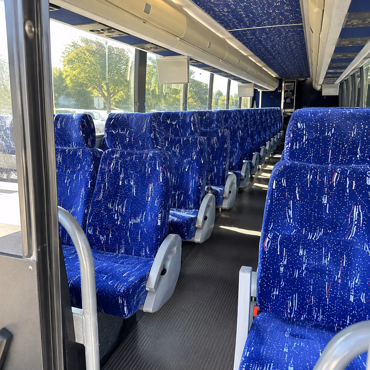 rochester 50 passenger charter bus inside