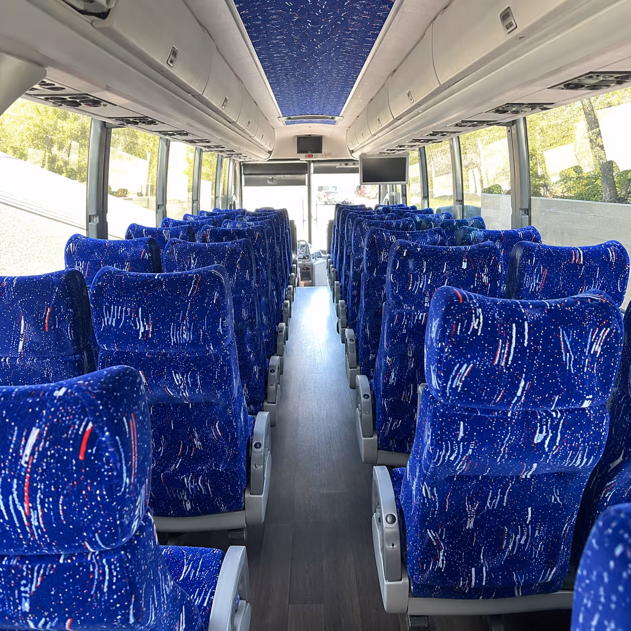 rochester 50 passenger charter bus interior