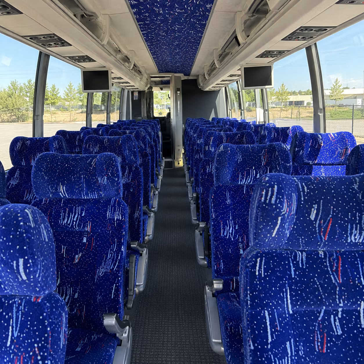 rochester 54 passenger charter bus interior